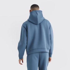 Ensemble de survêtement à capuche pour homme, manches longues, couleur unie, sweat-shirt et pantalon décontractés, coupe régulière, poids moyen, 100% coton, vêtements d'automne - Product Image 5