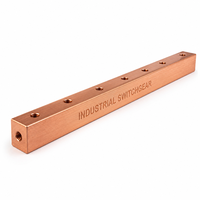 Barre omnibus électrique en cuivre pur C1100 T2 usinée CNC, bande de cuivre étamé, plaque de mise à la terre pour système électrique