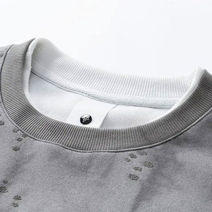 เสื้อสเวตเชิ้ตผู้ชายผ้าคอตตอนผสม คอกลม แขนยาว เหมาะสำหรับใส่ลำลองในฤดูหนาว สไตล์สตรีทแวร์ - Product Image 4