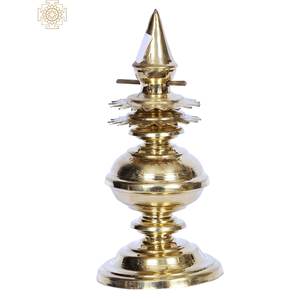 Vase en métal fait à la main indien Gopuram Kalasam en laiton de 7 pouces - Product Image 4