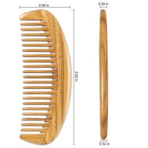 Modern Handicraft Natural Wood <b>Wide</b> Tooth Hair <b>Comb</b> Handmade Scalp Massage Detangling <b>Comb</b> for Daily Hair Care - Product Image 4