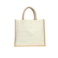 Sac pour ordinateur portable en jute 100% imprimé de qualité supérieure, léger, avec poignées, pour filles, supermarchés, courses quotidiennes, écologique, grande capacité