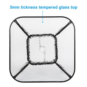 Tavolo Quadrato da Esterno con Vetro Temperato per Giardino o Cortile - Product Image 6