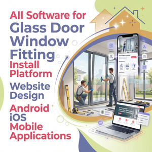 Aplicaciones móviles Android iOS, diseño de sitios web, software de IA para instalación de puertas y ventanas de vidrio, software de IA ERP CRM, WordPress, Shopify - Product Image 1