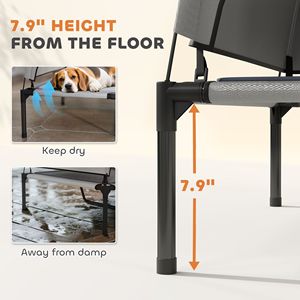 Cama Elevada Portátil para Perros de 36 x 29.5 x 35 Pulgadas con Toldo Extraíble y Almohadilla Refrigerante, Cama Elevada para Mascotas con Bolsa de Almacenamiento - Product Image 5