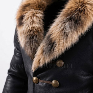 Premium Quality Men Leather Coat Designed For Winter Warmth With Soft Durable Material Offering Comfortable Stylish Modern Look - Product Image 6