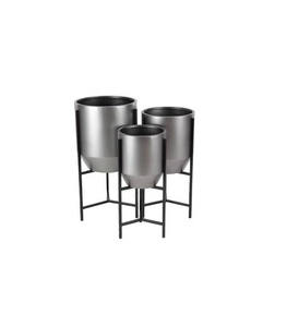 Pot de fleurs en métal pour la maison, le jardin, l'intérieur, l'extérieur, le balcon, la terrasse, le bureau, la cour, décoratif, élégant, durable, pour la présentation des plantes - Product Image 4
