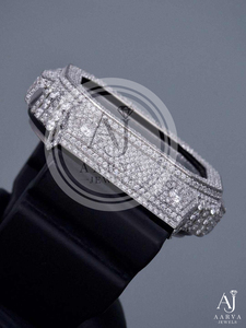 Reloj Mecánico Unisex de Acero Inoxidable con Incrustaciones de Diamantes, Cristal de Zafiro, Cronógrafo, Esfera Cuadrada, Modelo de Lujo - Product Image 4
