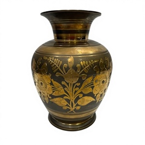 Rose Gold Polished <b>Small</b> Metal Flower Vase <b>Pots</b> Custom Classical Eco-Friendly Minimalist Indoor Artificial Plant Home Garden - Product Image 4