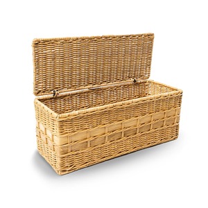 Caja de joyería decorativa rectangular de ratán, cajas de almacenamiento tejidas a mano con tapa, contenedor organizador. - Product Image 2