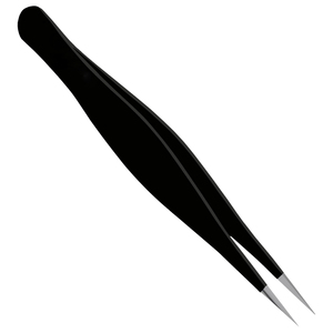 Pince à épiler en gros de qualité usine - Pince à épiler noire populaire pour sourcils, pince à épiler à pointe fine avec logo personnalisé, style moderne et durable - Product Image 5