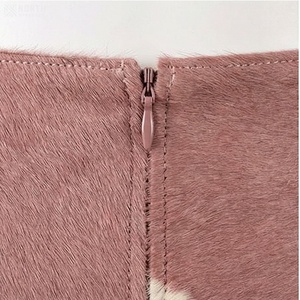 Jupe mini asymétrique pour femme en cuir véritable imprimé animal, taille régulière, style toutes saisons - Product Image 4