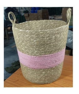 Cesta organizadora de yute hecha a mano con asas, bolsa de almacenamiento de cuerda tejida para lavandería, picnic, decoración del hogar y uso de almacenamiento. - Product Image 5