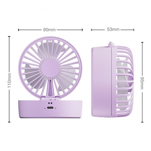 Ventilateur portable 3-en-1 pliable pour le cou et à main avec batterie 1800 mAh, autonomie de plus de 11 heures, commande par bouton, idéal pour les voyages - Product Image 5