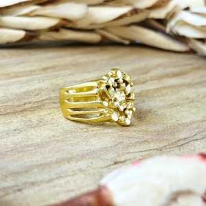 Top Choice Nugget <b>Ring</b> Minimalist Brass Band <b>Ring</b> For Men 18k Gold Plated Textured Hip Hop <b>Statement</b> <b>Ring</b> For Wholesale/OEM/ODM - Product Image 4