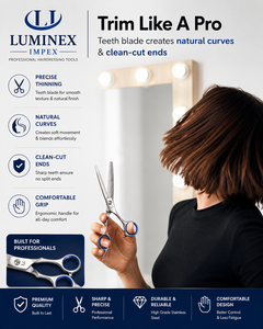 NYBL-55 5.5inch Straight <b>Left</b>-<b>handed</b> <b>Scissors</b> JAPAN 440C Sharp 58-59HRC Hardness Stainless Steel Handle Barber Shears Hair 28 - Product Image 4