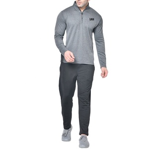 Wholesale Men's Half Zip Sweat Shirt With Joggers Pant Track Suit Set - Product Image 1