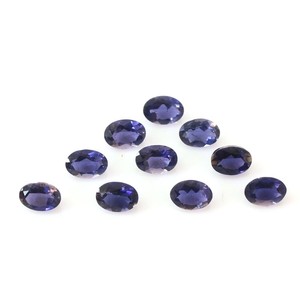 Certified Natural Blue Iolite Oval Cut Loose Gemstones 5x7mm Calibrated Iolite Cut <b>Stone</b> <b>Beads</b> for Ring & Jewelry Making In Bulk - Product Image 1