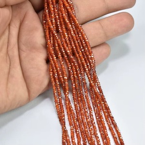 ลูกปัดทรงรอนเดลล์เพชรซีกอนสีแดงธรรมชาติขนาด 2.5 มม. ราคาขายส่งจำนวนมากสำหรับทำสร้อยคอและเครื่องประดับ - Product Image 6