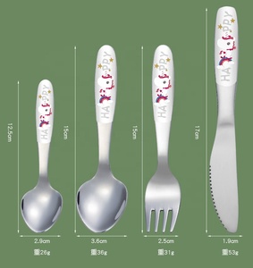 Cuchillo de carne <span class=keywords><strong>para</strong></span> niños de alta calidad, tenedor, cuchara, juego de cubiertos de acero inoxidable 18/10, cubiertos <span class=keywords><strong>para</strong></span> niños con caja de regalo - Product Image 2