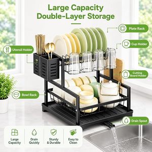 Escurridor de Platos Giratorio 360° Extensible de Plástico para Fregadero de Cocina - Product Image 5