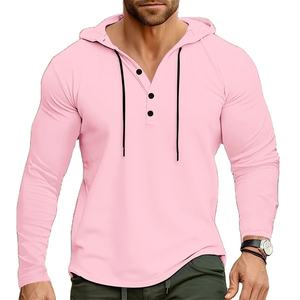 Hombres 100% algodón ropa de gimnasio de manga larga con capucha Joggers camiseta Casual Fitness culturismo camisetas con capucha de algodón Joggers para - Product Image 2