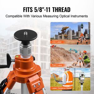 Treppiede per Livella Laser con Attacco Filettato 5/8" 11, Regolazione Altezza 27.16" - 67.71", Livella a Bolla Professionale per Rilevamenti, Alimentata a Batteria - Product Image 6