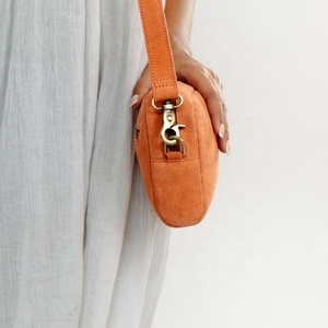 Haute qualité en cuir véritable 100% cuir suédé naturel à la main dames filles sac à bandoulière sac à main femmes sac - Product Image 2