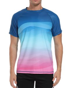 T-shirt de bain pour homme à manches courtes, protection solaire, séchage rapide, pour la pêche, la plage et les activités aquatiques, confortable et léger - Product Image 1