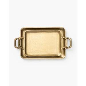 Plateau de service élégant en laiton, fait main, vaisselle décorative pour salle à manger, hôtel, restaurant, mariage, réception - Product Image 3