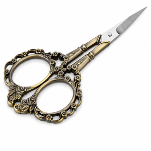 Ornate Gold Handle Embroidery <b>Scissors</b> Stainless Steel Sharp Blade Long Handle Right <b>Handed</b> Cutting Tool - Product Image 6