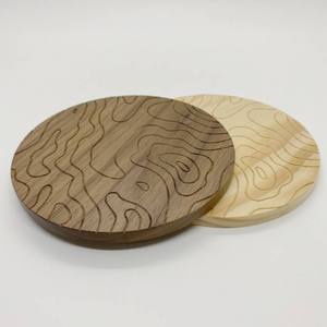 Sous-verres en bois massif naturel personnalisés, de haute qualité, lisses, pour ponçage et revêtement, vente en gros, directement de l'usine - Product Image 4