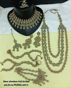 Elegante Conjunto de Joyería Étnica de Latón de Alta Calidad para Novia, Compromiso, Boda, Fiesta, con Baño de Rodio y Zirconia, Collar Gargantilla Shadow - Product Image 1