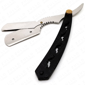 Navaja de Afeitar Recta con Mango de Madera Premium, Acero Inoxidable, Herramienta de Barbería, Color Personalizado, Reutilizable, Fabricante OEM - Product Image 2