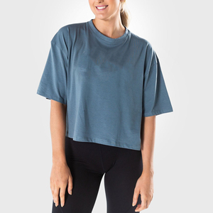 Camisetas Cortas Personalizadas para Mujer, Verano 2026, Sólidas, Holgadas, Ecológicas, Transpirables, Ropa Femenina - Product Image 3