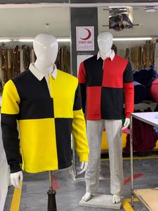 Camisetas de Rugby de Manga Larga para Hombre de Primera Calidad, con Bloques de Color, Personalizables, con Cuello Abotonado y Manga Larga, Camisetas Polo para Hombre - Product Image 1