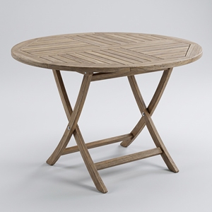 New Modern Minimalist Wholesale Round Teak Wood <b>Folding</b> <b>Dining</b> <b>Table</b> Outdoor Patio Garden Backyard Space Saving Furniture Pieces - Product Image 1