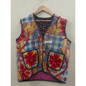 Beautiful Vintage <b>Women</b> Hand Embroidered Floral V Neck kantha suzani <b>vest</b> with covered button high quality <b>women</b> ethnic <b>vest</b> - Product Image 1