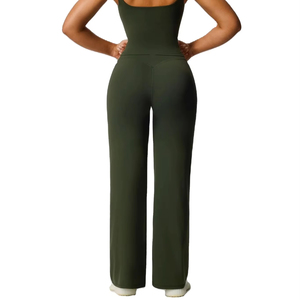 Leggings de yoga de cintura alta para mujer, con control de abdomen, tacto suave y elástico, efecto fruncido en glúteos, con bolsillos, estampados. - Product Image 1