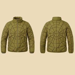 Veste Softshell Oversize Respirante à Col Montant, Style Motif Araignée, Coupe-Vent Respirant, Veste Parajumpers - Product Image 5