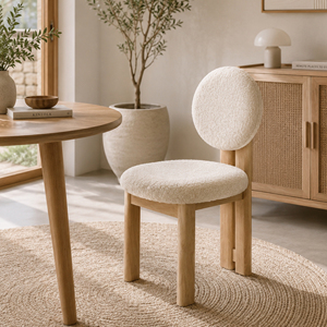 Chaise de salle à manger commerciale en bois de mahogany massif écologique, style Japandi moderne, siège en velours, appartement, villa, hôtel, salon - Product Image 2