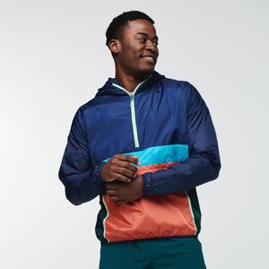 Sudadera con capucha y cremallera para hombre personalizada OEM chaquetas ligeras deportivas para correr al aire libre con logotipo ropa de calle cortavientos de primavera - Product Image 1