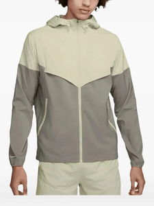 Men's Hooded Windbreaker <b>Jacket</b> Solid Color Zipper Closure Sporty Casual Outdoor Wear Spring Polyester Material - Product Image 6