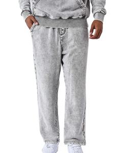 Online Wholesale 2026 Applique Patch Embroidery Jogger Tracksuits Acid Wash Flared Sweatsuit Hoodie and <b>Sweatpants</b> <b>Set</b> for Men - Product Image 3