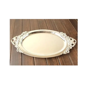 Exclusive Design One Piece Stainless Steel Serving <b>Tray</b> Finest Quality With Handle Tabletop Decoration & <b>Storage</b> <b>Tray</b> - Product Image 6