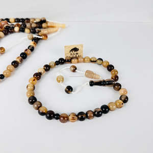 Tasbih musulman fait main OEM, véritable toucher, corne arabe religieuse, couleur blanche, 33 perles, chapelet de prière - Product Image 6