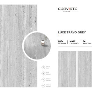 Carreaux de porcelaine Matt Carving Designer, format 600x1200, grands carreaux pour sol et mur, pour usage intérieur luxueux, bureaux et espaces commerciaux. - Product Image 1