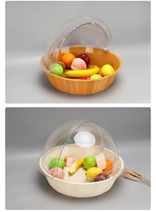 Plateau à gâteau rectangulaire en bois décoratif, plateau à thé, support à fruits, plateau à légumes, support à pain et desserts - Product Image 4