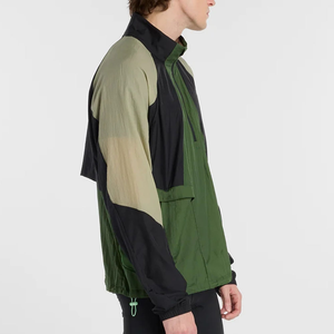 Best Quality Lightweight Hooded Windbreaker <b>Jacket</b> Patchwork Front Reversible Waterproof Breathable Unisex Wholesale Custom Logo - Product Image 3