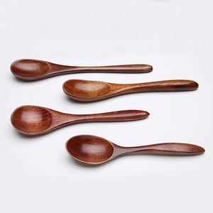 Cucharas de postre de madera reutilizables, lindas cucharas para servir pasteles, cucharas de té naturales, utensilios de cocina ecológicos - Product Image 6